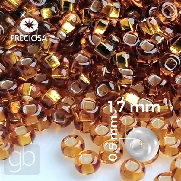 Preciosa Seed beads 13/0 1,7 mm Brown 17090 20 g