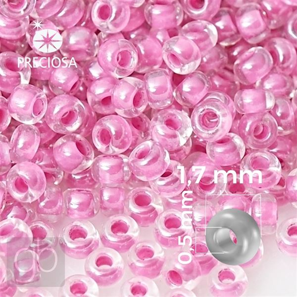 Preciosa Seed beads 13/0 1,7 mm Pink 38123 20 g