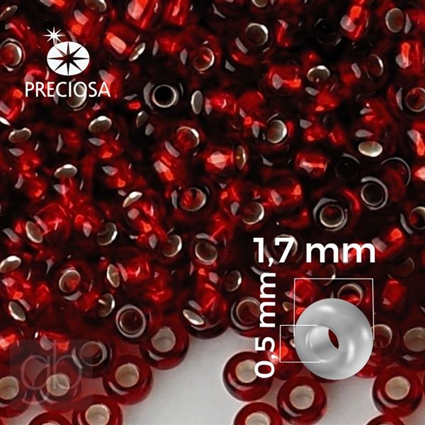 Preciosa Seed beads 13/0 1,7 mm Red 97120 20 g