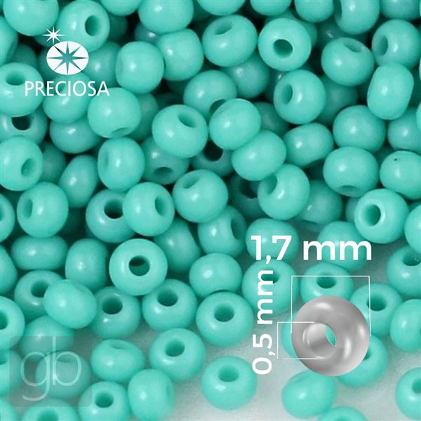 Preciosa Seed beads 13/0 1,7 mm Turquoise 63130 20 g