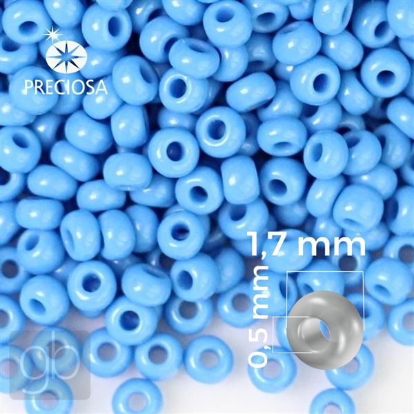 Preciosa Seed beads 13/0 1,7 mm Blue 63080 20 g