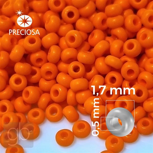 Preciosa Seed beads 13/0 1,7 mm Orange 93140 20 g