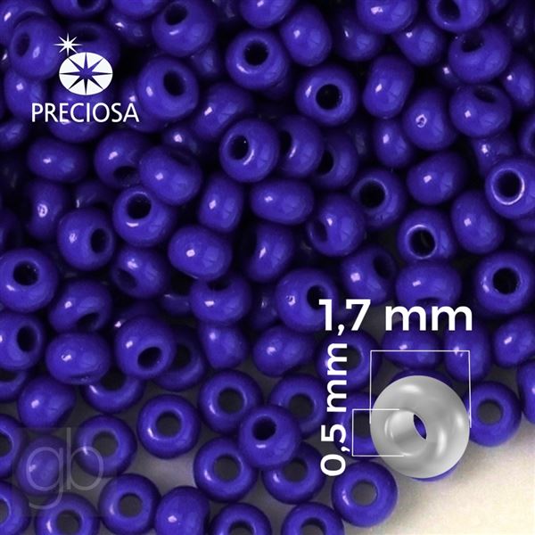 Preciosa Seed beads 13/0 1,7 mm Blue 33060 20 g