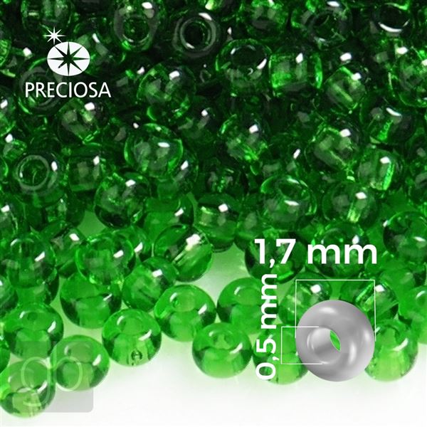 Preciosa Seed beads 13/0 1,7 mm Green 50120 20 g