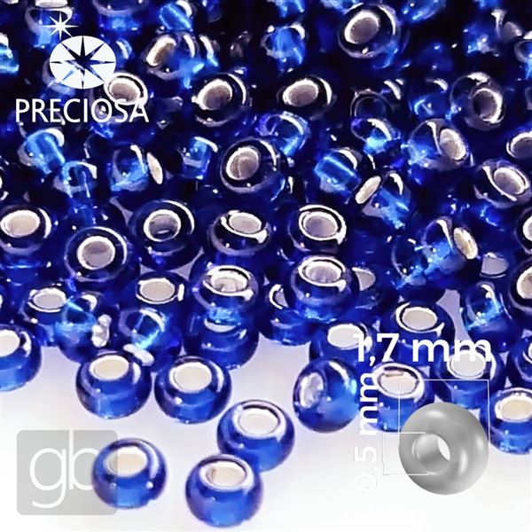 Preciosa Seed beads 13/0 1,7 mm Blue 67300 20 g