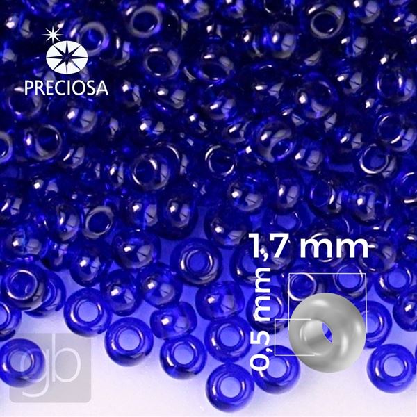 Preciosa Seed beads 13/0 1,7 mm Blue 30100 20 g