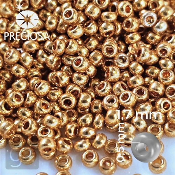 Preciosa Seed beads 13/0 1,7 mm Golden 18583 20 g