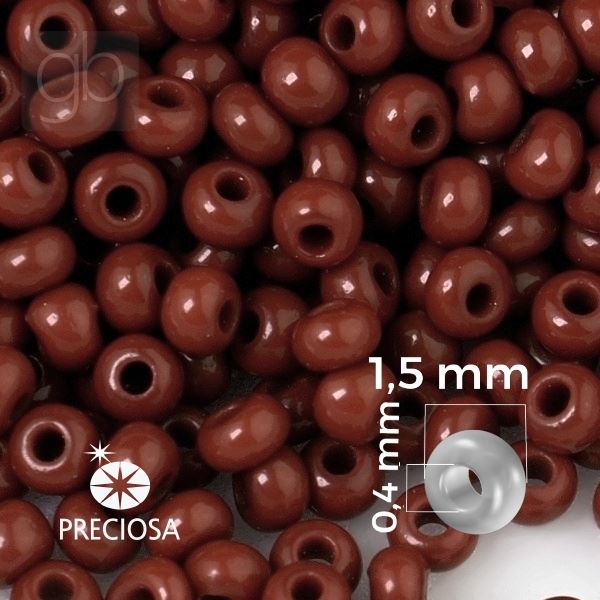 Preciosa Seed beads 15/0 1,5 mm Brown 93310 20 g