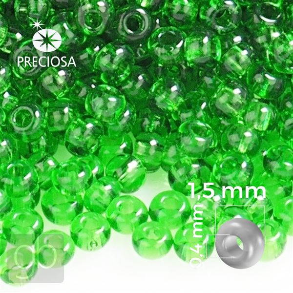 Preciosa Seed beads 15/0 1,5 mm Green 50100 20 g