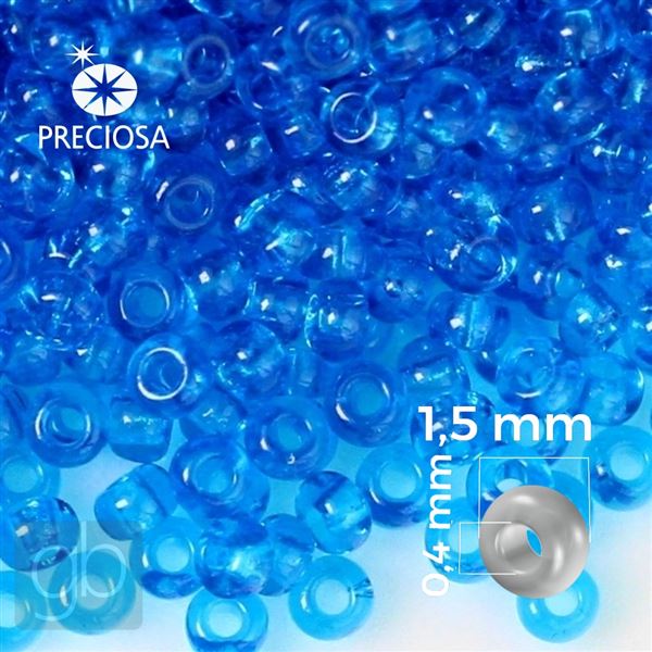 Preciosa Seed beads 15/0 1,5 mm Blue 60150 20 g