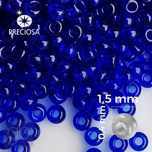 Preciosa Seed beads 15/0 1,5 mm Blue 60300 20 g