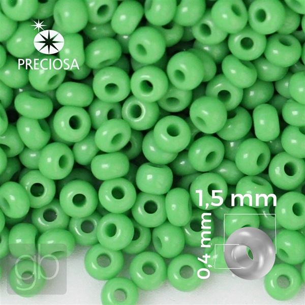 Preciosa Seed beads 15/0 1,5 mm Green 53210 20 g