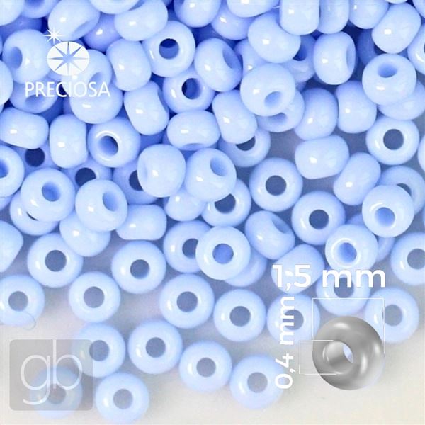 Preciosa Seed beads 15/0 1,5 mm Blue 33000 20 g