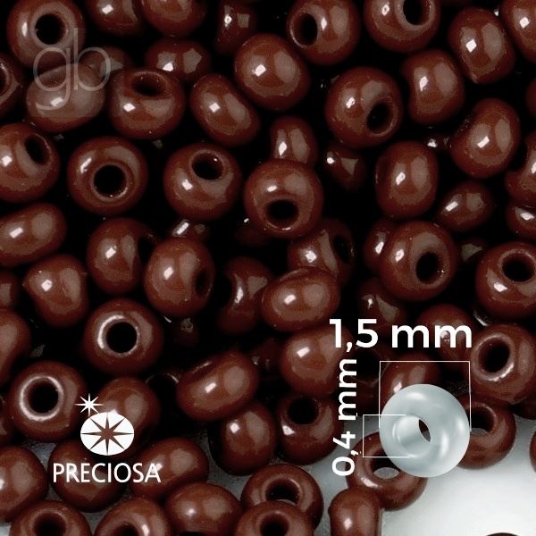 Preciosa Seed beads 15/0 1,5 mm Brown 93300 20 g