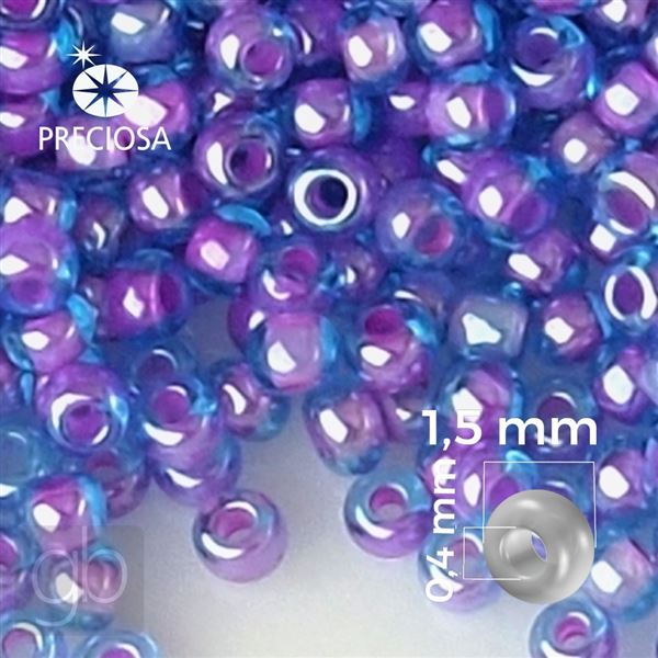 Preciosa Seed beads 15/0 1,5 mm Purple 61016 20 g