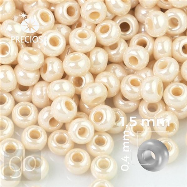 Preciosa Seed beads 15/0 1,5 mm Beige 46112 20 g