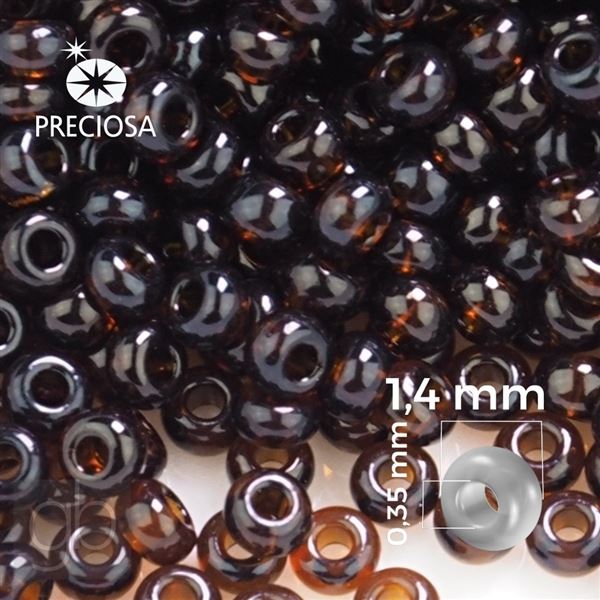 Preciosa Seed beads 16/0 1,4 mm Brown 10140 20 g