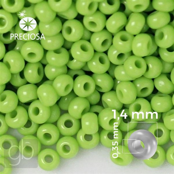 Preciosa Seed beads 16/0 1,4 mm Green 53310 20 g