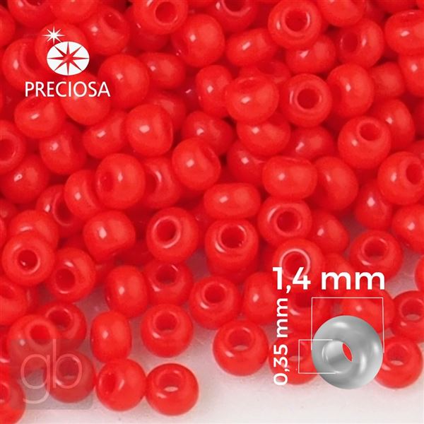 Preciosa Seed beads 16/0 1,4 mm Red 93170 20 g