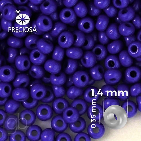 Preciosa Seed beads 16/0 1,4 mm Blue 33060 20 g