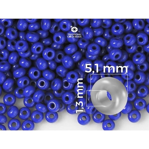 Preciosa Seed beads 4/0 5,1 mm Blue (33050) 20 g