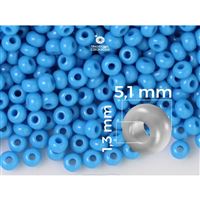 Preciosa Seed beads 4/0 5,1 mm Blue (63050) 20 g