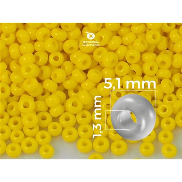 Preciosa Seed beads 4/0 5,1 mm Yellow (83110) 20 g