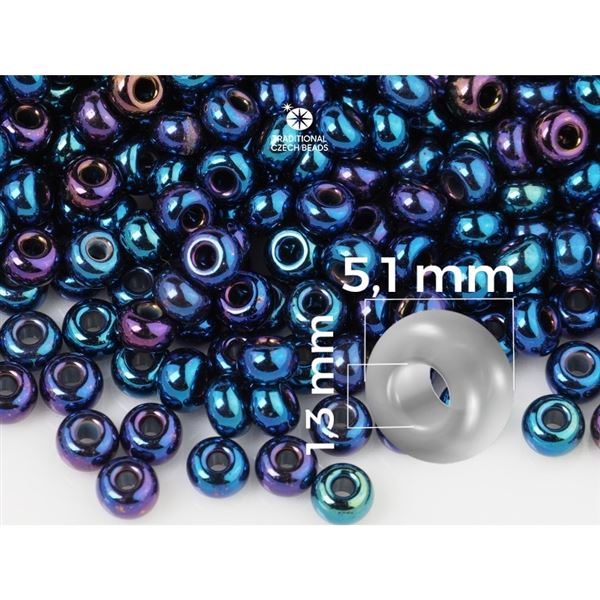 Preciosa Seed beads 4/0 5,1 mm Blue Iris (59135) 20 g