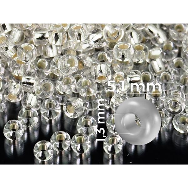 Preciosa Seed beads 4/0 5,1 mm Clear (78102) 20 g