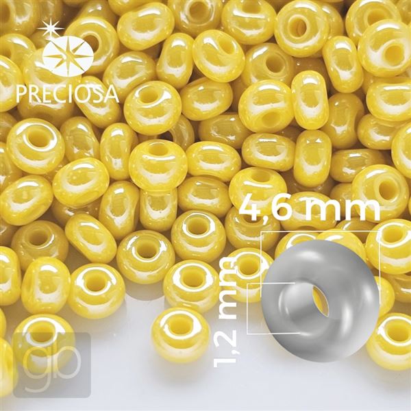 Preciosa Seed beads 5/0 4,6 mm Yellow 88110 50 g