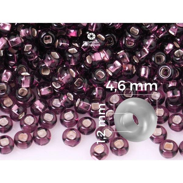 Preciosa Seed beads 5/0 4,6 mm Purple (27060) 20 g