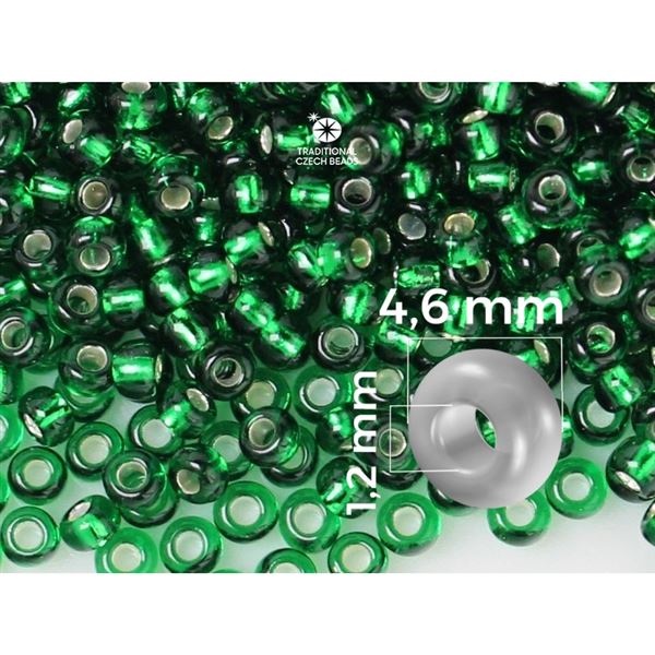 Preciosa Seed beads 5/0 4,6 mm Green (57060) 20 g