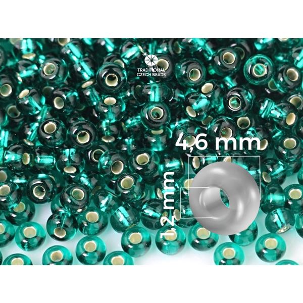 Preciosa Seed beads 5/0 4,6 mm Green (57710) 20 g