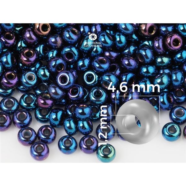 Preciosa Seed beads 5/0 4,6 mm Blue Iris (59135) 20 g