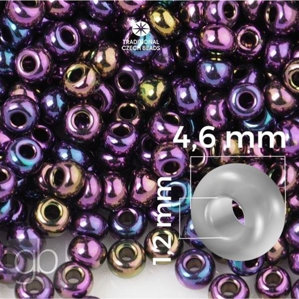 Preciosa Seed beads 5/0 4,6 mm Purple Iris (59195) 20 g