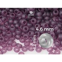 Preciosa Seed beads 5/0 4,6 mm Purple MATT (20060) 20 g