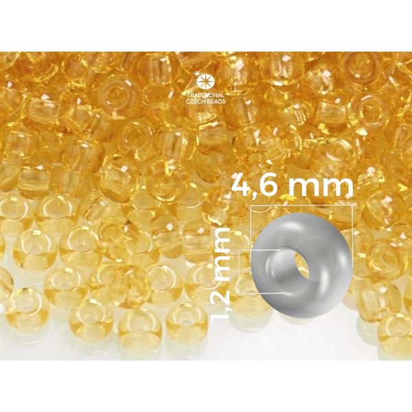 Preciosa Seed beads 5/0 4,6 mm Yellow (10020) 20 g