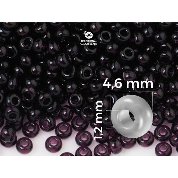 Preciosa Seed beads 5/0 4,6 mm Purple (20080) 20 g