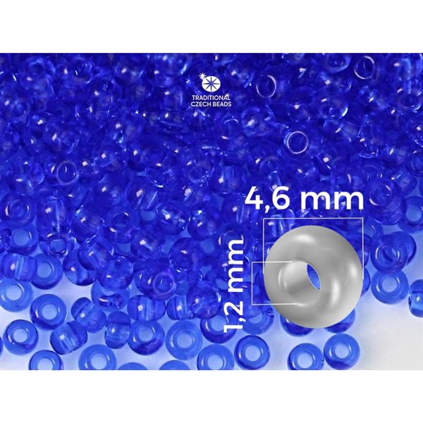 Preciosa Seed beads 5/0 4,6 mm Blue (30050) 20 g