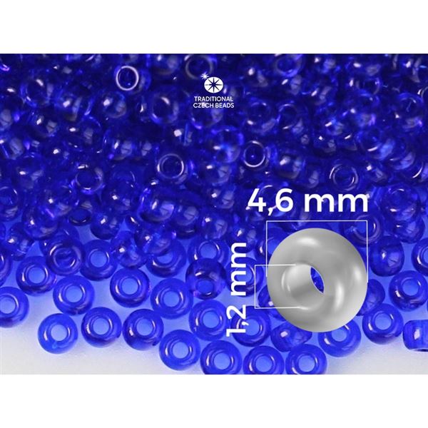 Preciosa Seed beads 5/0 4,6 mm Blue (30080) 20 g