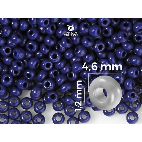 Preciosa Seed beads 5/0 4,6 mm Blue (33070) 20 g