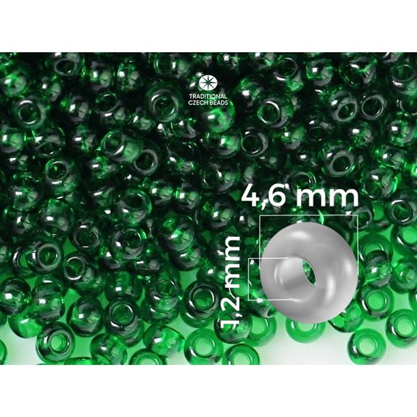 Preciosa Seed beads 5/0 4,6 mm Green (50060) 20 g