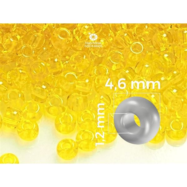 Preciosa Seed beads 5/0 4,6 mm Yellow (80010) 20 g