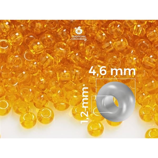 Preciosa Seed beads 5/0 4,6 mm Orange (80060) 20 g