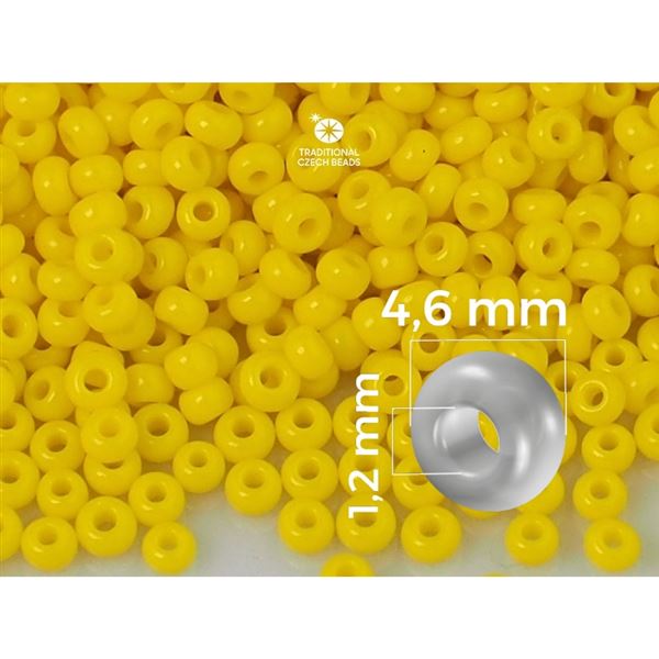 Preciosa Seed beads 5/0 4,6 mm Yellow (83110) 20 g