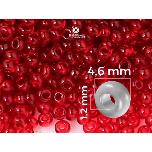 Preciosa Seed beads 5/0 4,6 mm Red (90090) 20 g