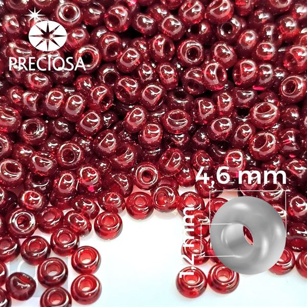 Preciosa Seed beads 5/0 4,6 mm Red 90120 20 g