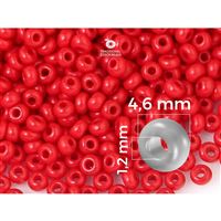 Preciosa Seed beads 5/0 4,6 mm Red (93190) 20 g