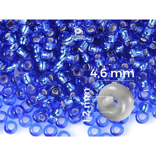 Preciosa Seed beads 5/0 4,6 mm Blue (37050) 20 g