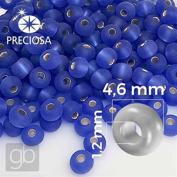 Preciosa Seed beads 5/0 4,6 mm Blue MATT 37050 20 g